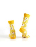 Yellow women\'s egg-pattern socks SD20 - Online store - Boutique